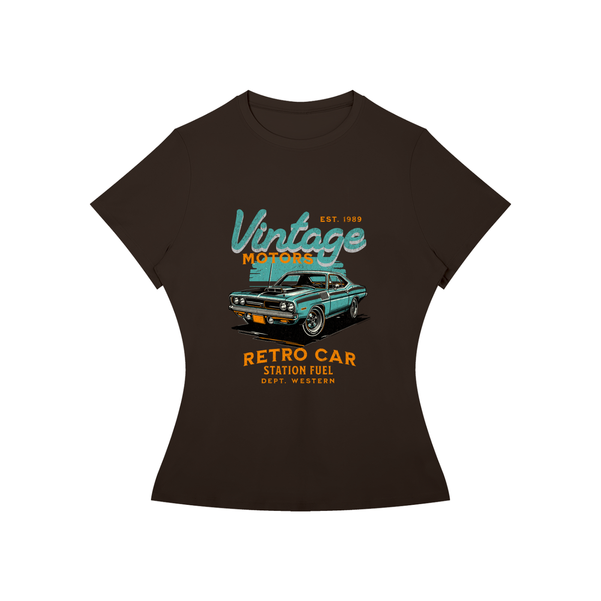 VINTAGE RETRO CAR Slim Fit T-Shirt