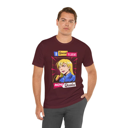Anime Quotes T-Shirt — "I Speak Fluent Anime Quotes" Retro Manga Style Tee