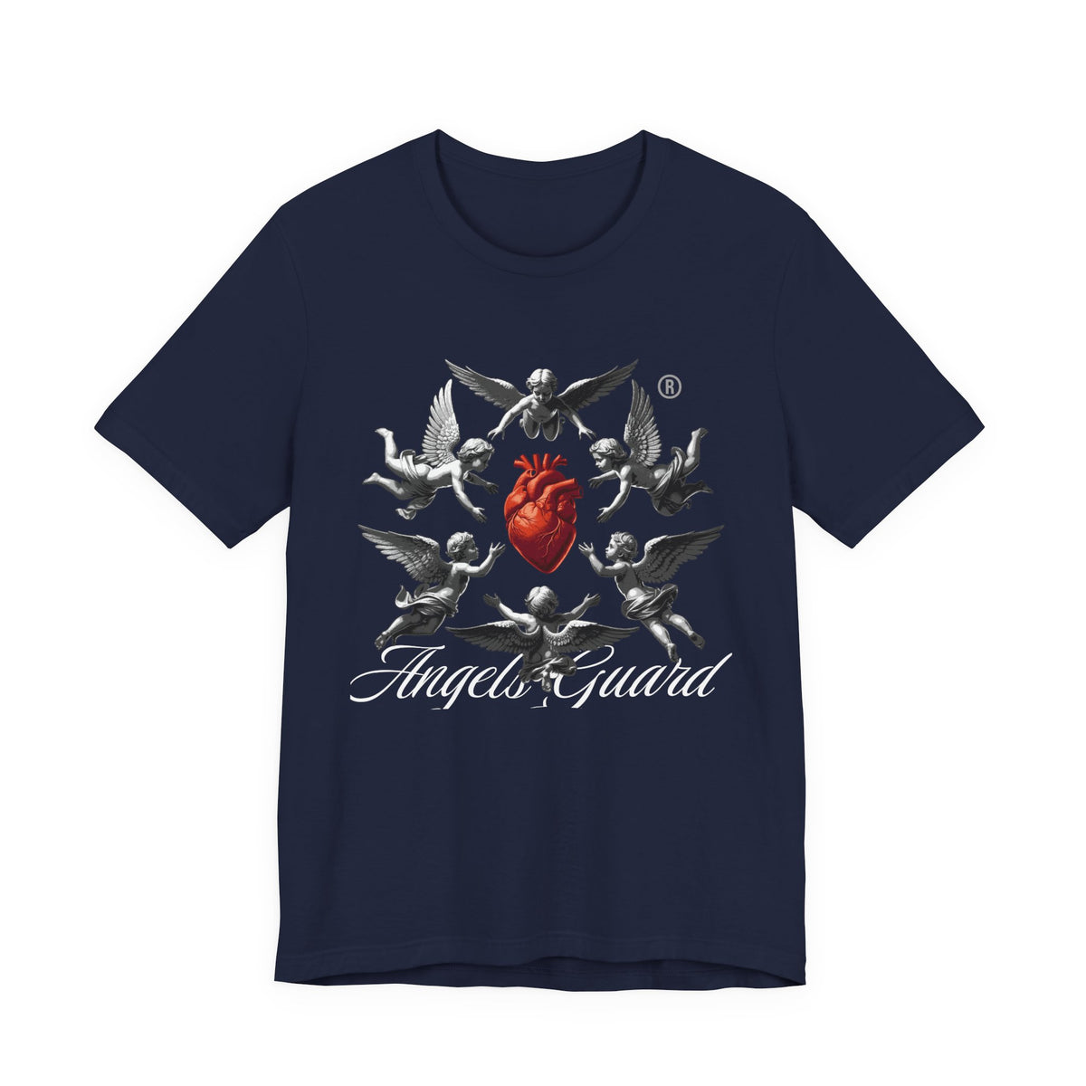 Angel Guard T‑Shirt — Sacred Heart & Cherub Graphic Tee