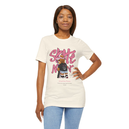 Skate Mom Bear Tee — Cute Pink Skateboard Graphic T-Shirt