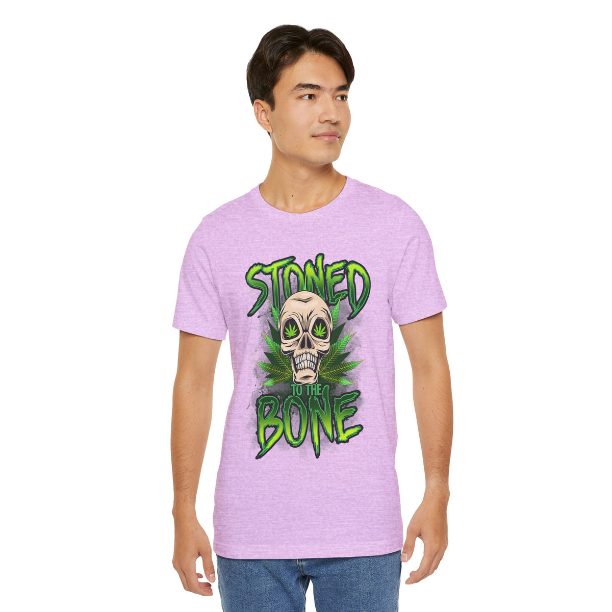 Stoned to the Bone Skull Tee — Cannabis Leaf Graphic T-Shirt