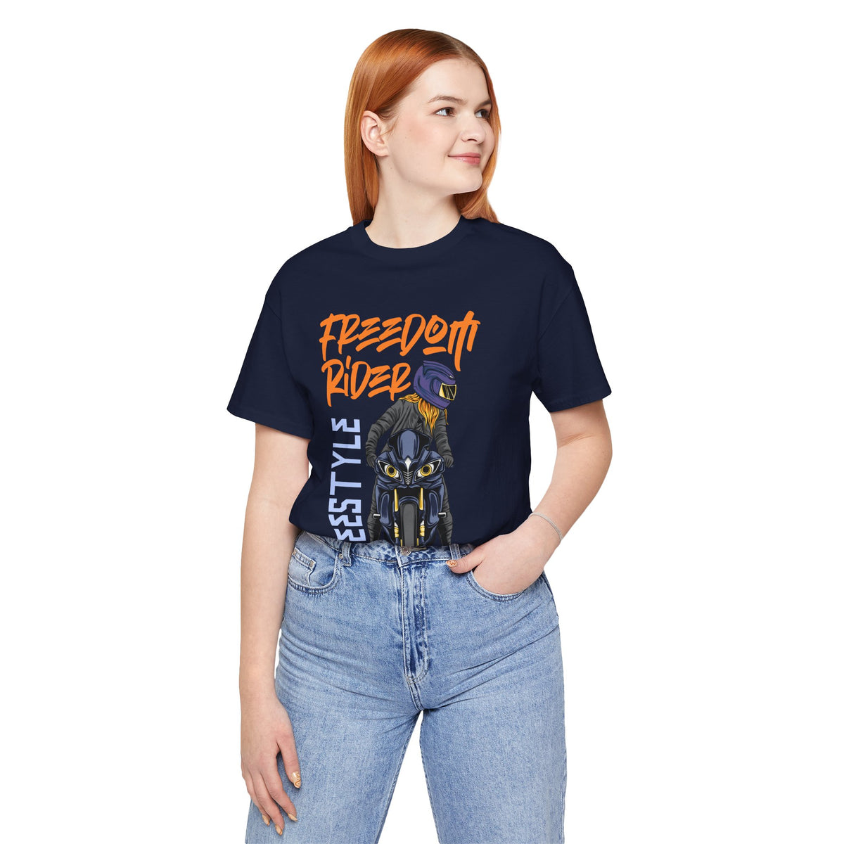 Freedom Rider Motorcycle Tee – "Freedom Rider" Streetstyle Biker T-Shirt