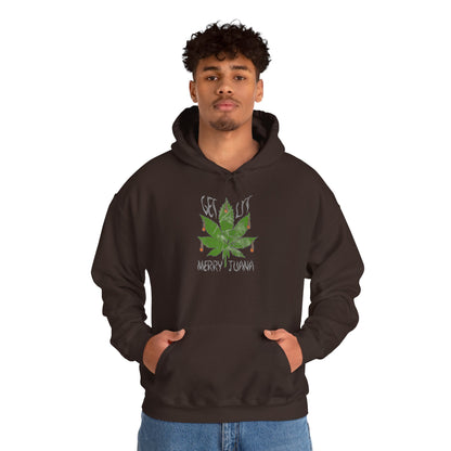 Cannabis Leaf Hoodie - "Get High" Retro Green Graphic Pullover