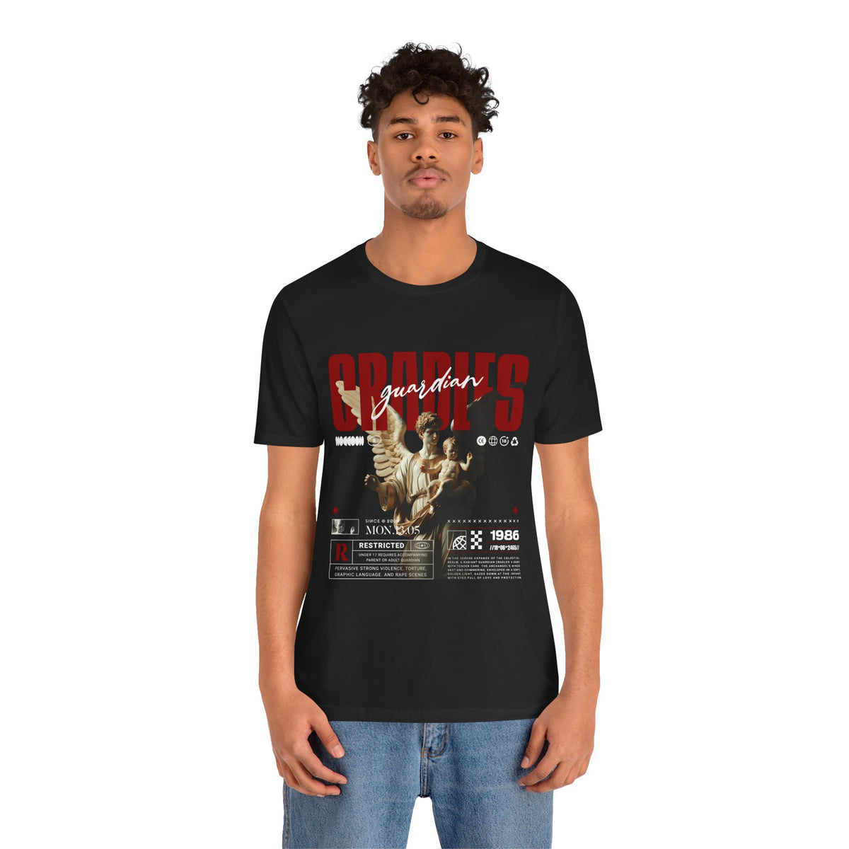 Guardian Angels Graphic Tee — 'Bodies' Vintage Statue Streetwear Shirt