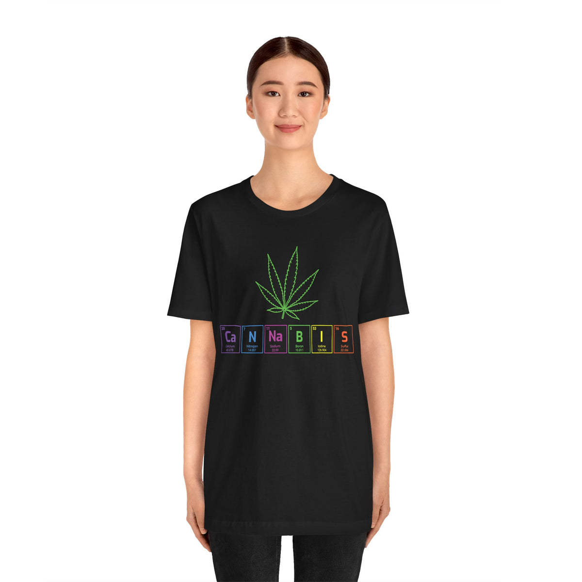 Cannabis Elemental Tee — Graphic Marijuana Leaf Science Shirt