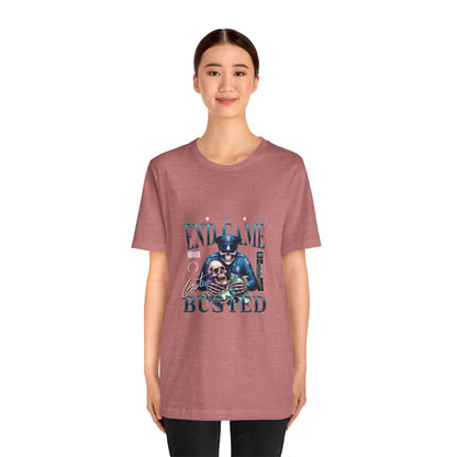 Endgame Got Busted Tee — Police Skull Graphic T-Shirt