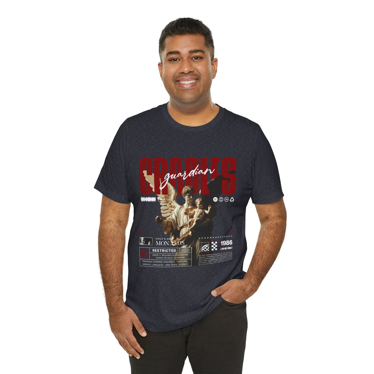 Guardian Angels Graphic Tee — 'Bodies' Vintage Statue Streetwear Shirt