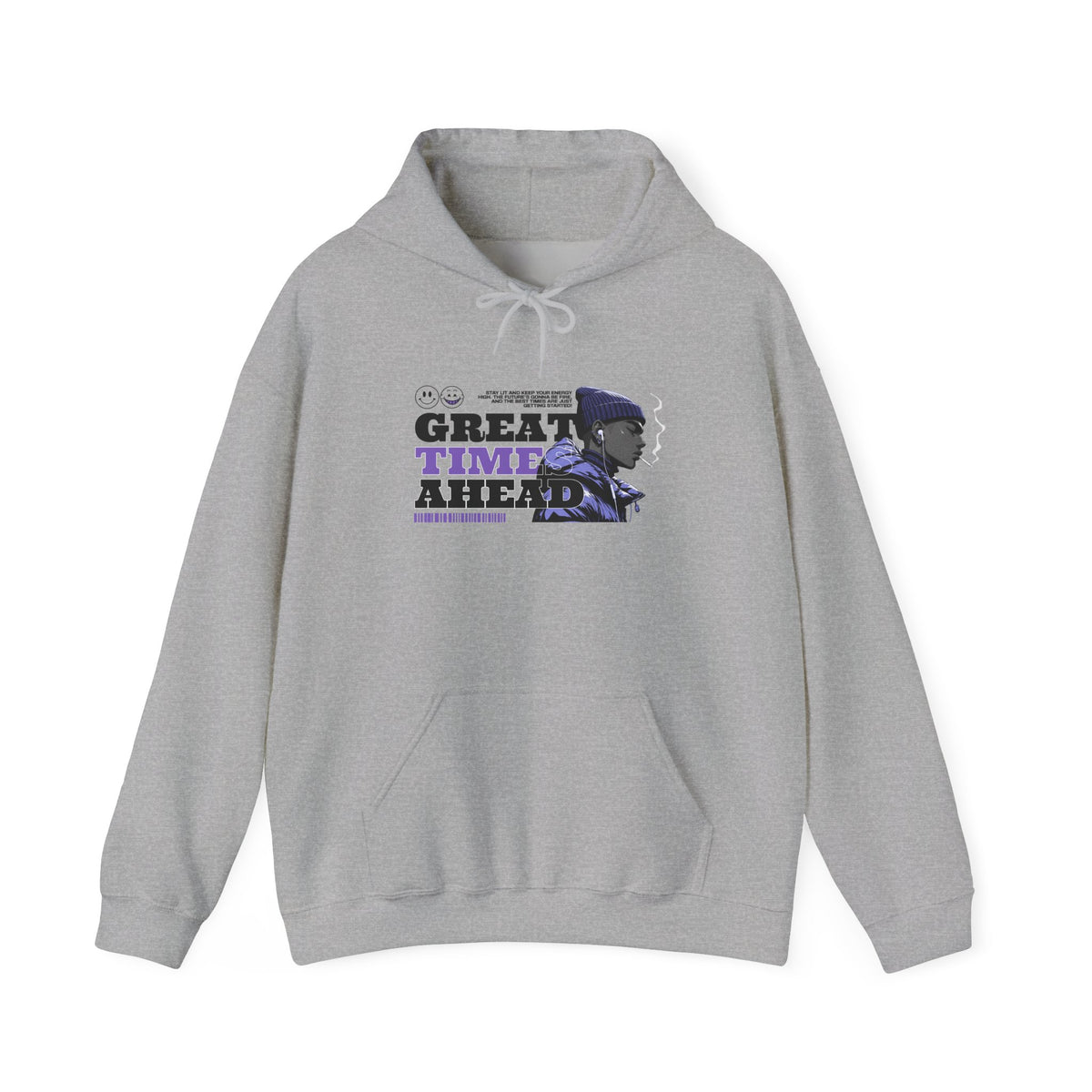 Great Times Ahead Hoodie — Positive Vintage Portrait Pullover