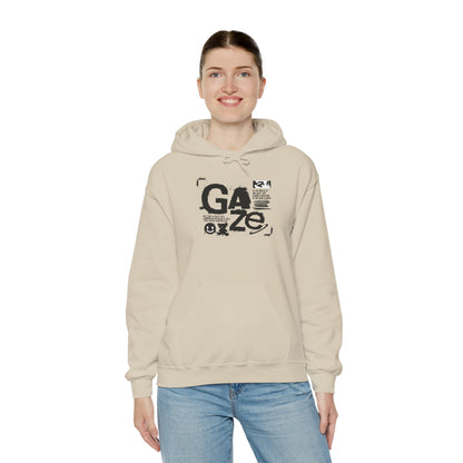 Gaze Graphic Hoodie — Distressed Text Urban Streetwear