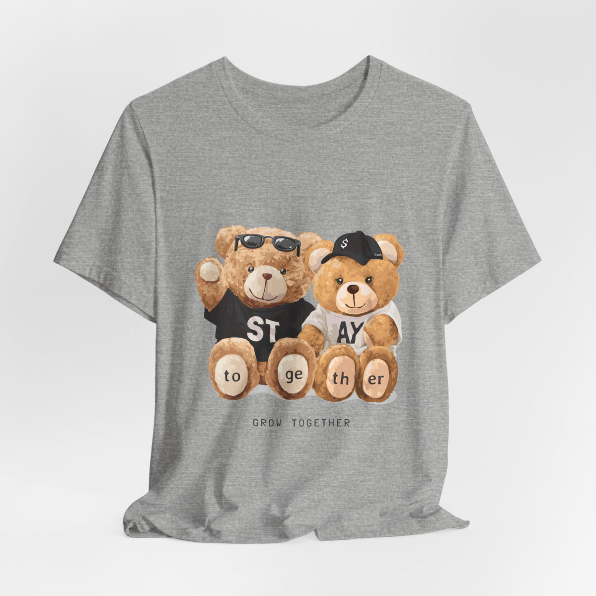 Teddy Bears "Stay Together" Graphic Tee — Cute Couple/Friendship Shirt