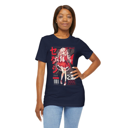 Anime Girl Graphic Tee — "Get Silly!" Red Harajuku Style T-Shirt