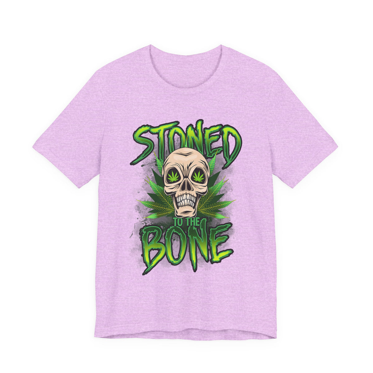 Stoned to the Bone Skull Tee — Cannabis Leaf Graphic T-Shirt