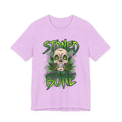 Stoned to the Bone Skull Tee — Cannabis Leaf Graphic T-Shirt