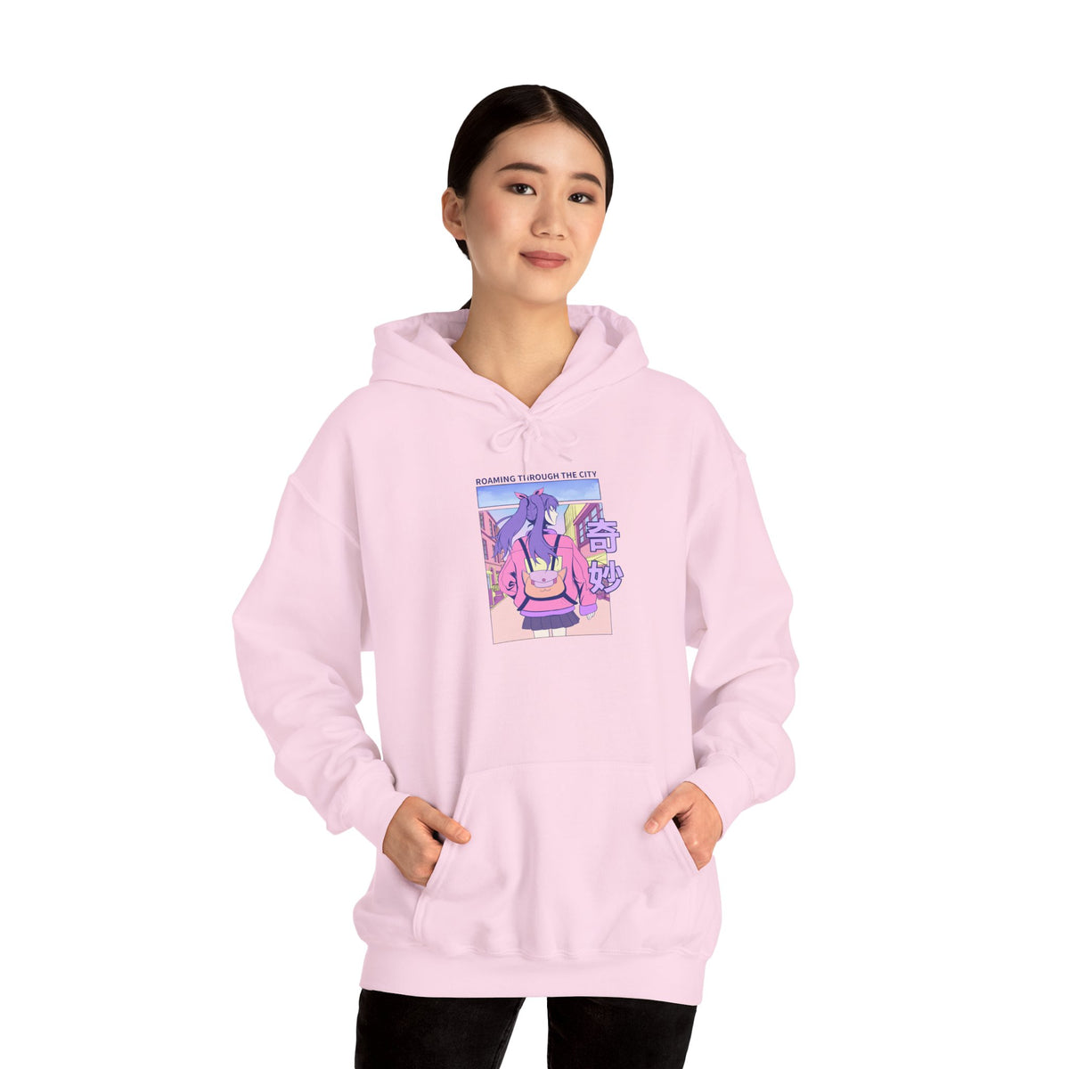 Anime Bunny Hoodie — Pastel Vaporwave Eeyore-Inspired Graphic