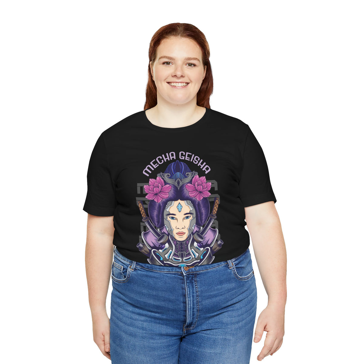 Mecha Geisha T-Shirt — Futuristic Asian-Inspired Graphic Tee
