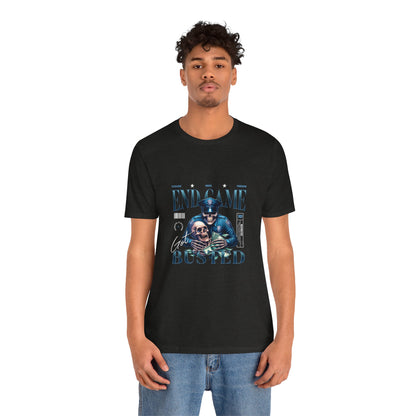 Endgame Got Busted Tee — Police Skull Graphic T-Shirt