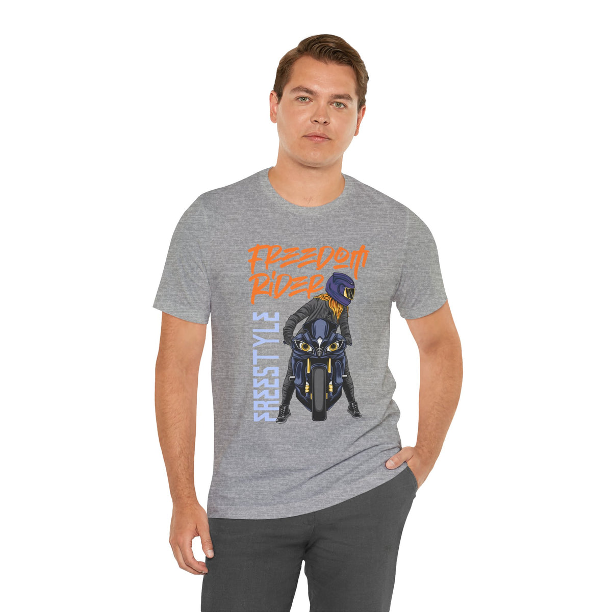 Freedom Rider Motorcycle Tee – "Freedom Rider" Streetstyle Biker T-Shirt
