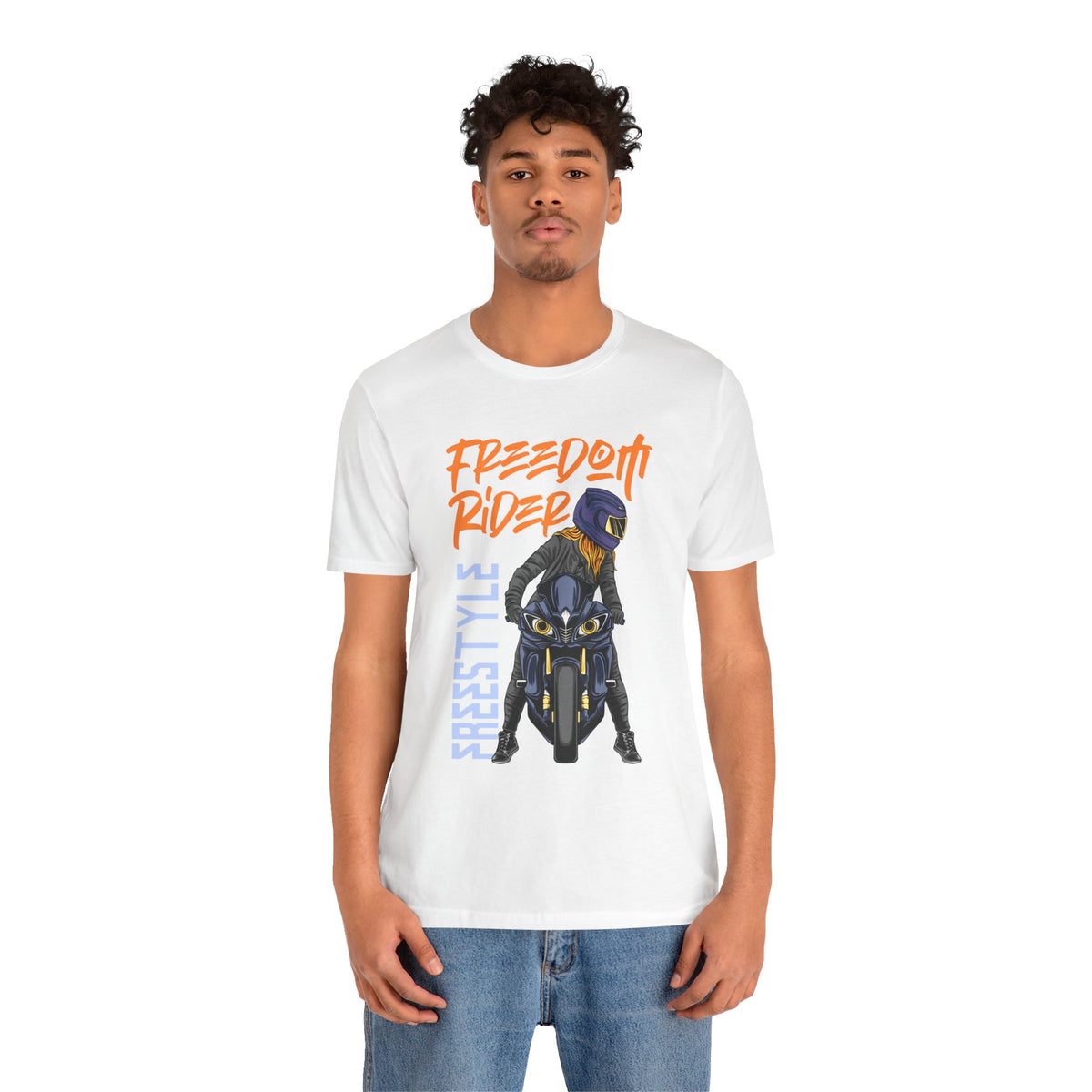 Freedom Rider Motorcycle Tee – "Freedom Rider" Streetstyle Biker T-Shirt