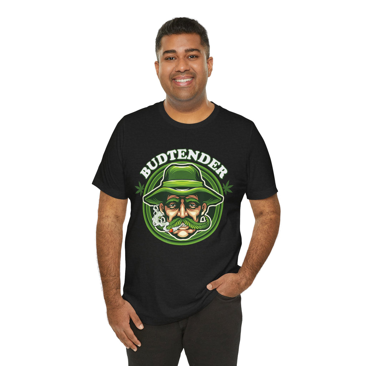 Budtender Graphic Tee – Retro Smoking Stoner Design