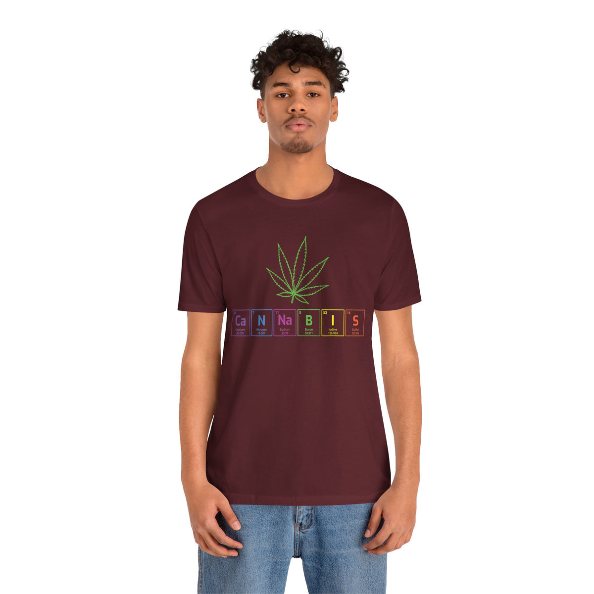 Cannabis Elemental Tee — Graphic Marijuana Leaf Science Shirt