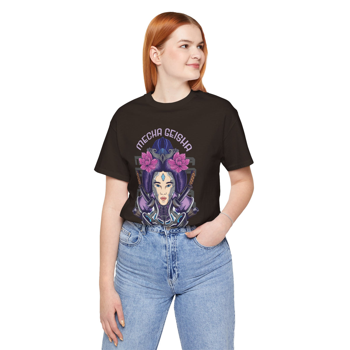 Mecha Geisha T-Shirt — Futuristic Asian-Inspired Graphic Tee