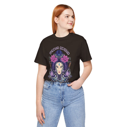 Mecha Geisha T-Shirt — Futuristic Asian-Inspired Graphic Tee