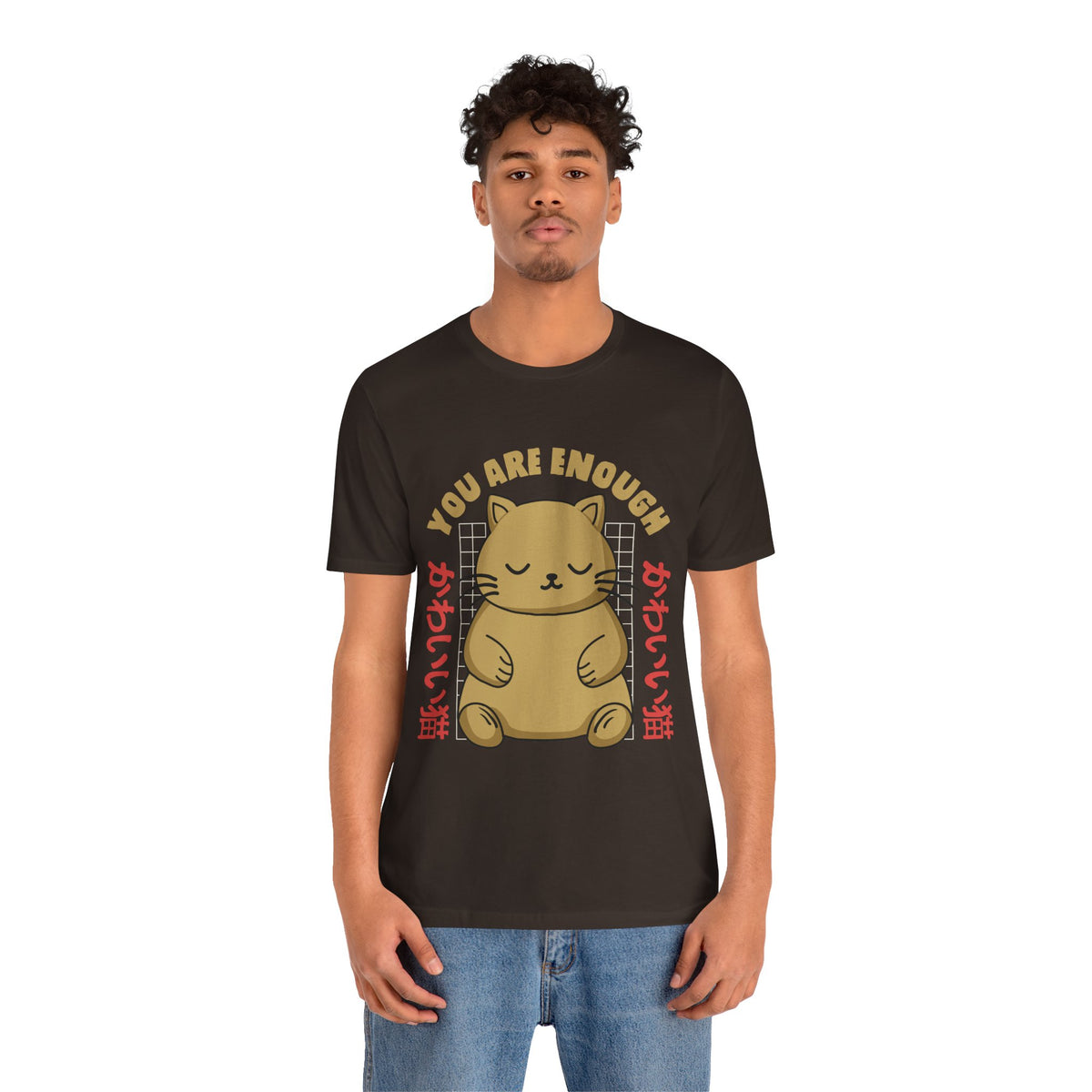 You Are Enough Cat T-Shirt — Kawaii Japanese Cute Cat Tee