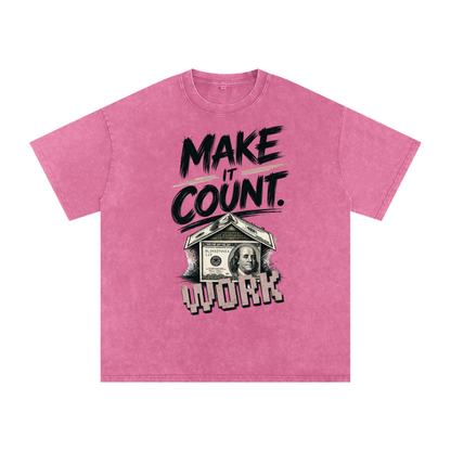 Make It Count Snow-Washed Cotton Graphic Tee