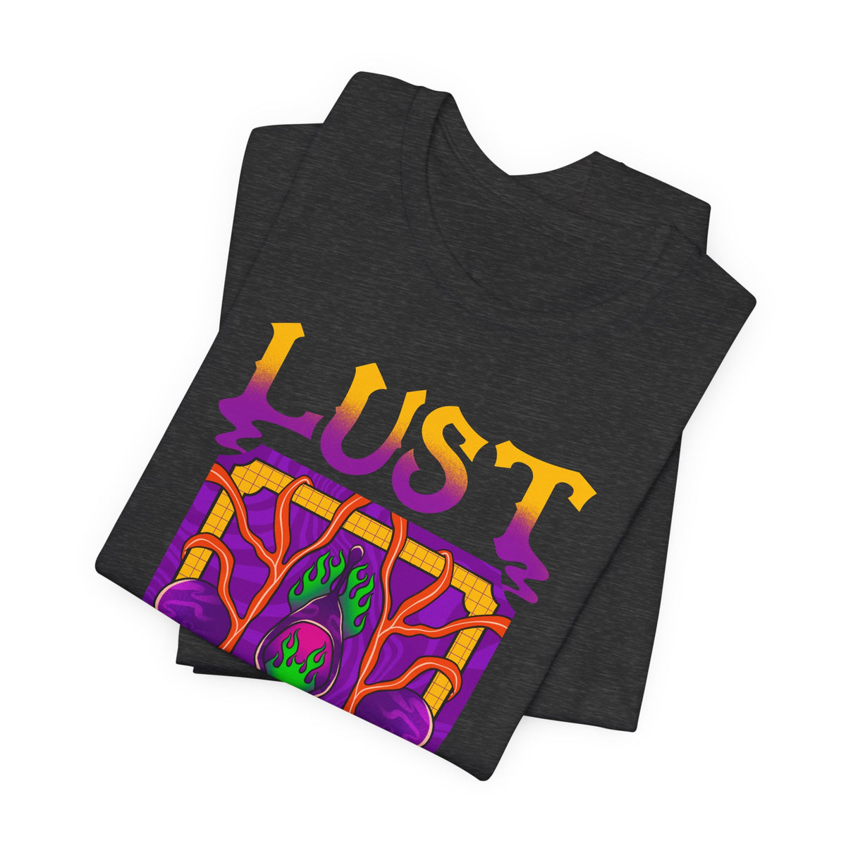 Lust Colorful Vibes Graphic Tee — Psychedelic Tarot-Inspired T-Shirt