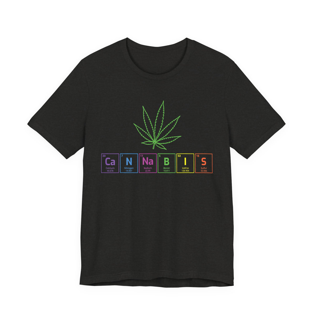 Cannabis Elemental Tee — Graphic Marijuana Leaf Science Shirt