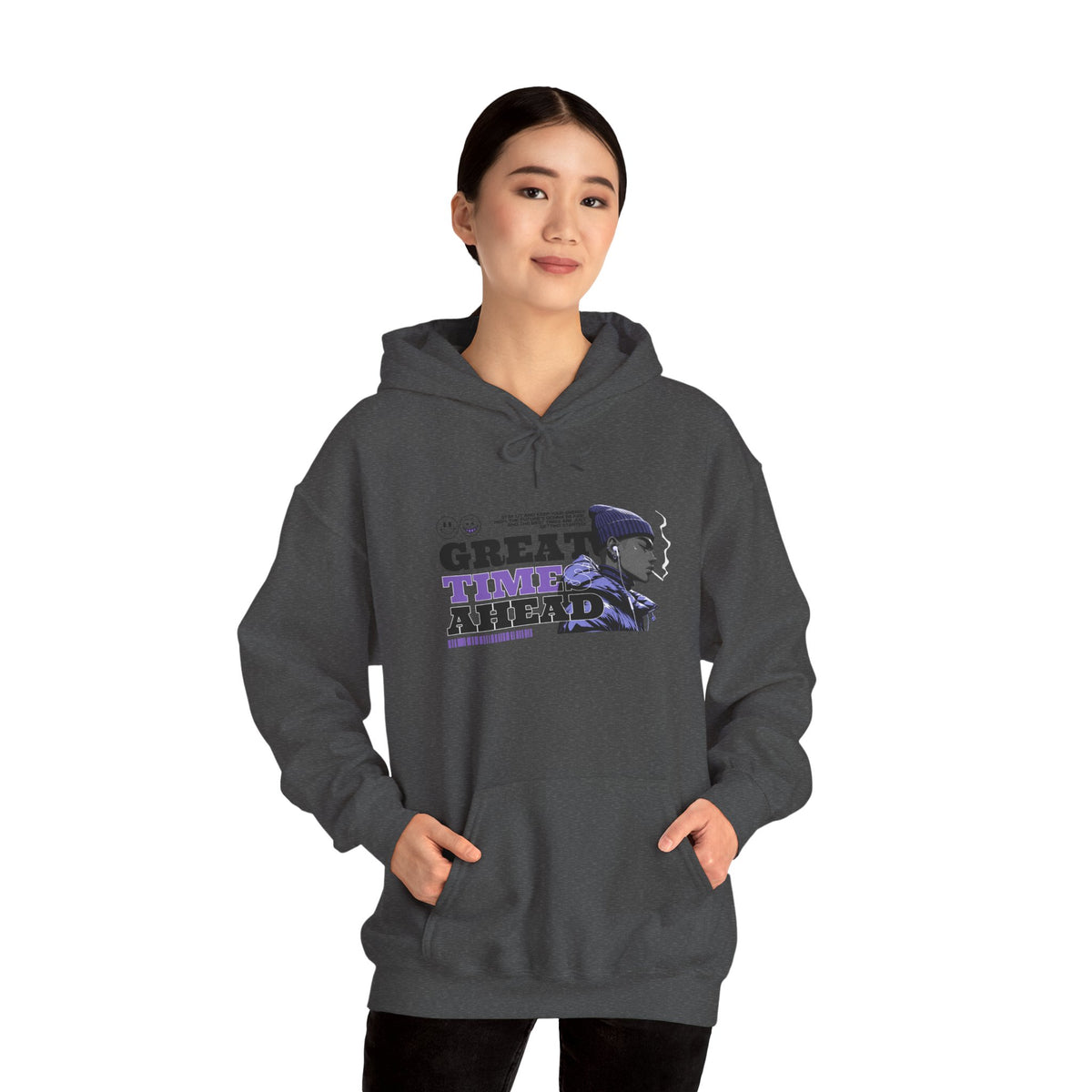 Great Times Ahead Hoodie — Positive Vintage Portrait Pullover