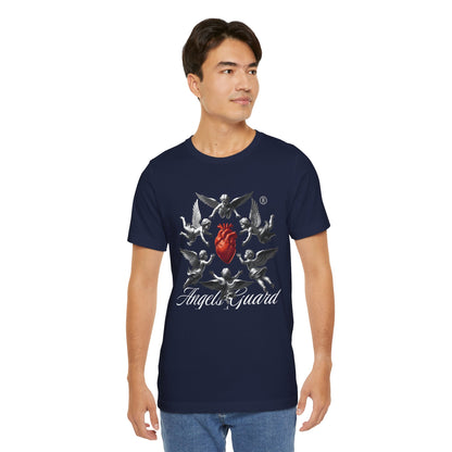 Angel Guard T‑Shirt — Sacred Heart & Cherub Graphic Tee
