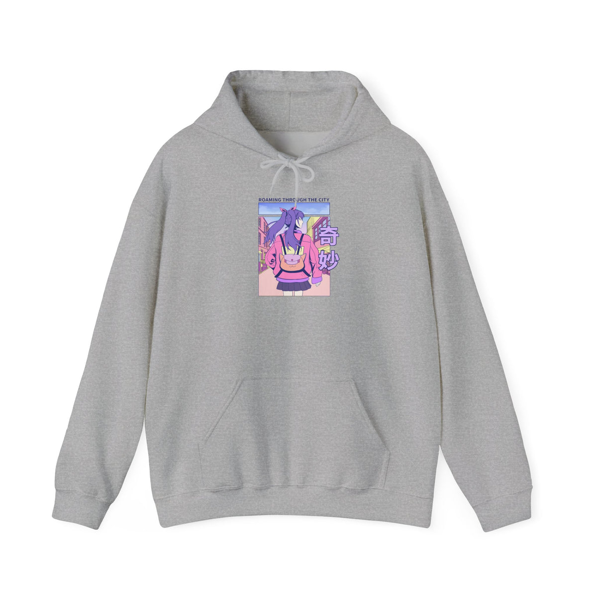 Anime Bunny Hoodie — Pastel Vaporwave Eeyore-Inspired Graphic