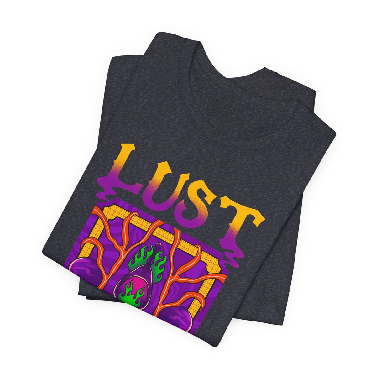 Lust Colorful Vibes Graphic Tee — Psychedelic Tarot-Inspired T-Shirt