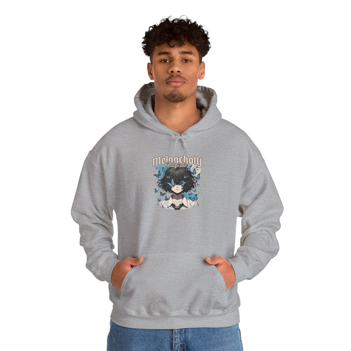 Anime Catgirl Hoodie — "Midnight" Kawaii Graphic Pullover