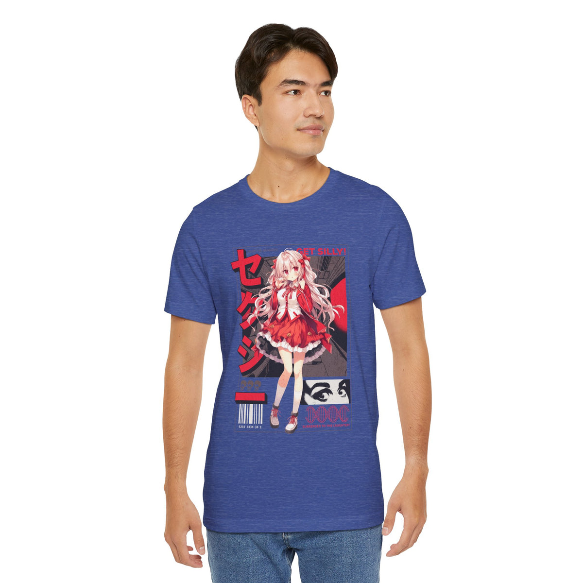 Anime Girl Graphic Tee — "Get Silly!" Red Harajuku Style T-Shirt
