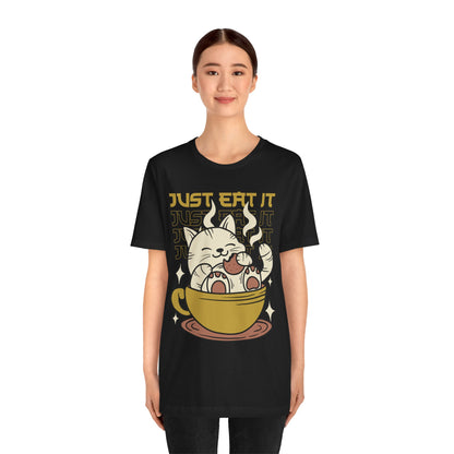 Just Eat It Cat Tee — Cute Kawaii Cat in Tea Cup T-Shirt