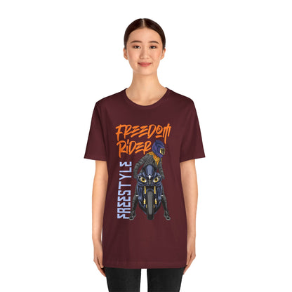 Freedom Rider Motorcycle Tee – "Freedom Rider" Streetstyle Biker T-Shirt