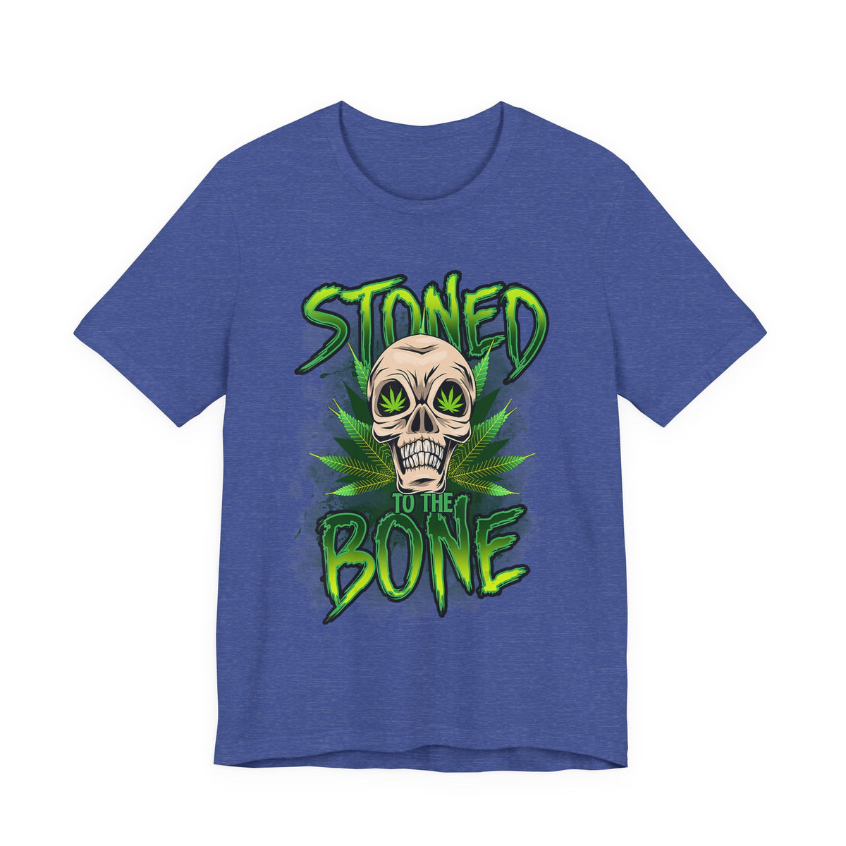 Stoned to the Bone Skull Tee — Cannabis Leaf Graphic T-Shirt