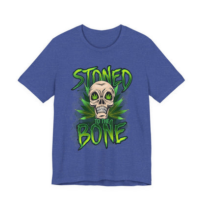 Stoned to the Bone Skull Tee — Cannabis Leaf Graphic T-Shirt