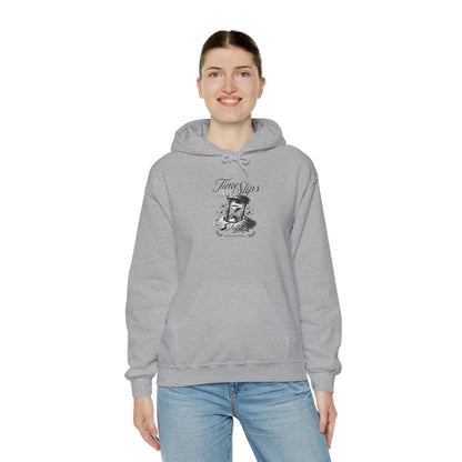 Time Slips Graphic Hoodie — Vintage Pocket Watch Illustration Sweatshirt