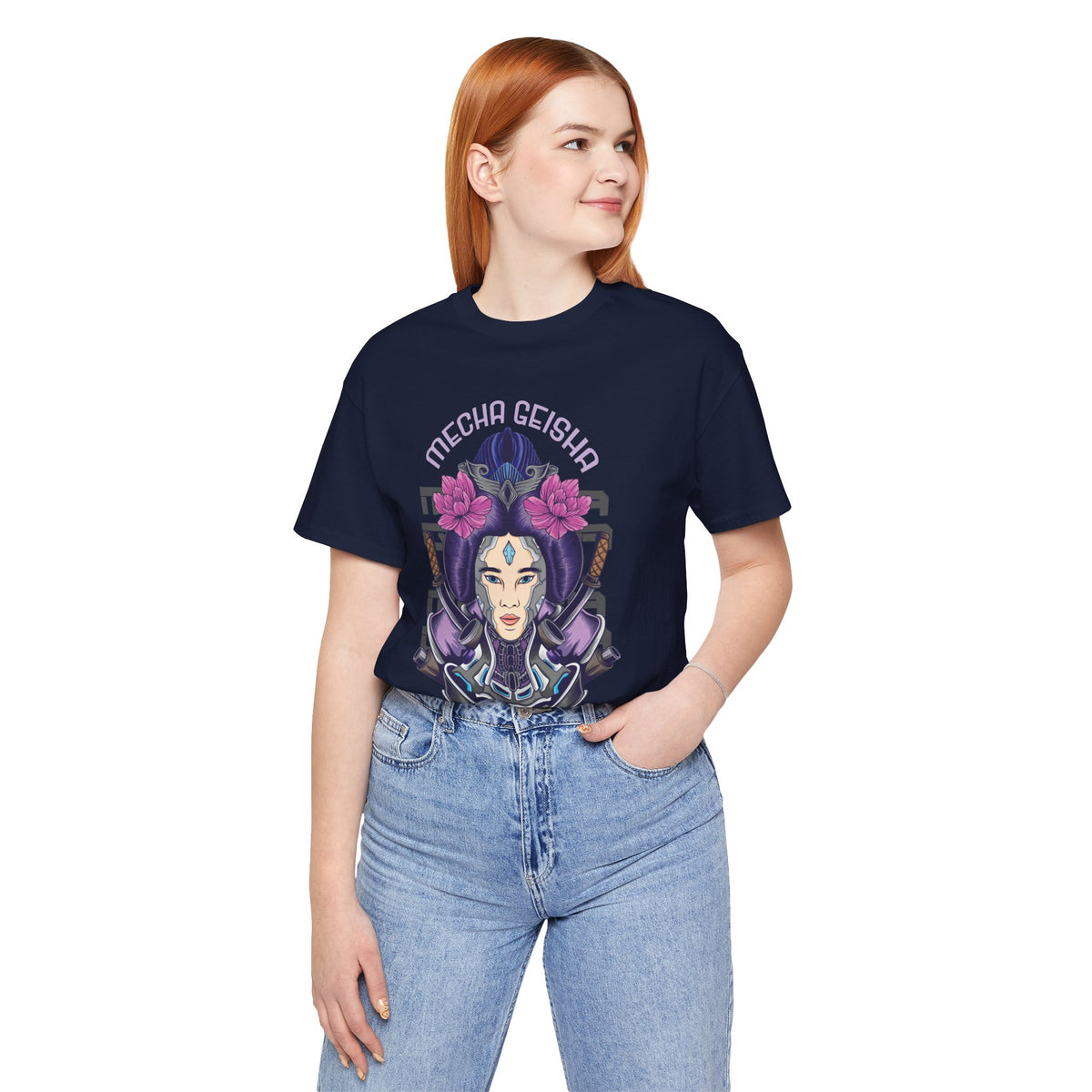 Mecha Geisha T-Shirt — Futuristic Asian-Inspired Graphic Tee