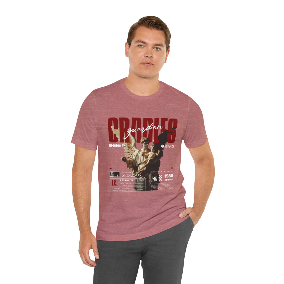 Guardian Angels Graphic Tee — 'Bodies' Vintage Statue Streetwear Shirt