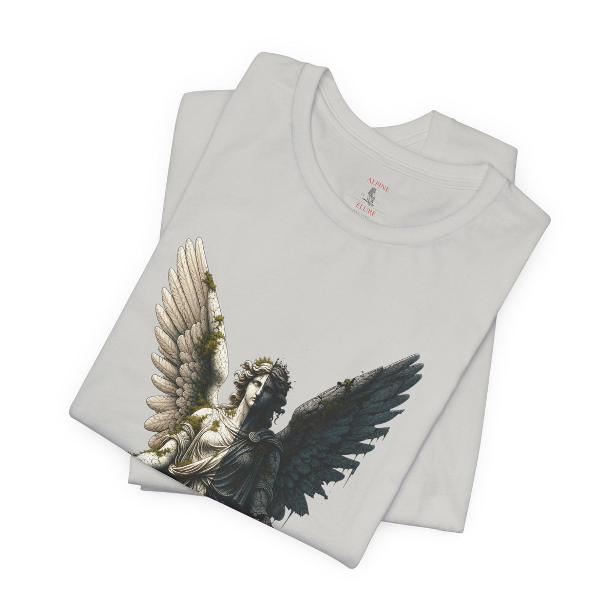 Angel Graphic Tee — 'The Last Angel' Illustrated Short Sleeve Shirt