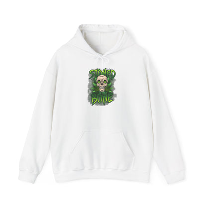Skull 'Stoned Bone' Hoodie – Green Cannabis Skull Graphic Pullover