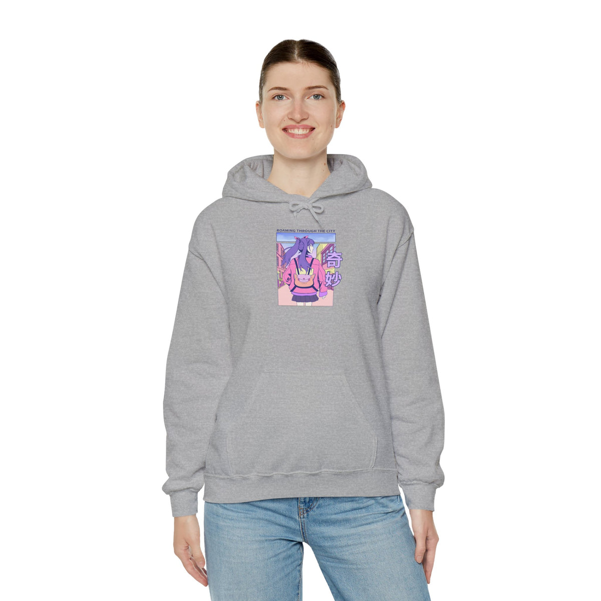 Anime Bunny Hoodie — Pastel Vaporwave Eeyore-Inspired Graphic