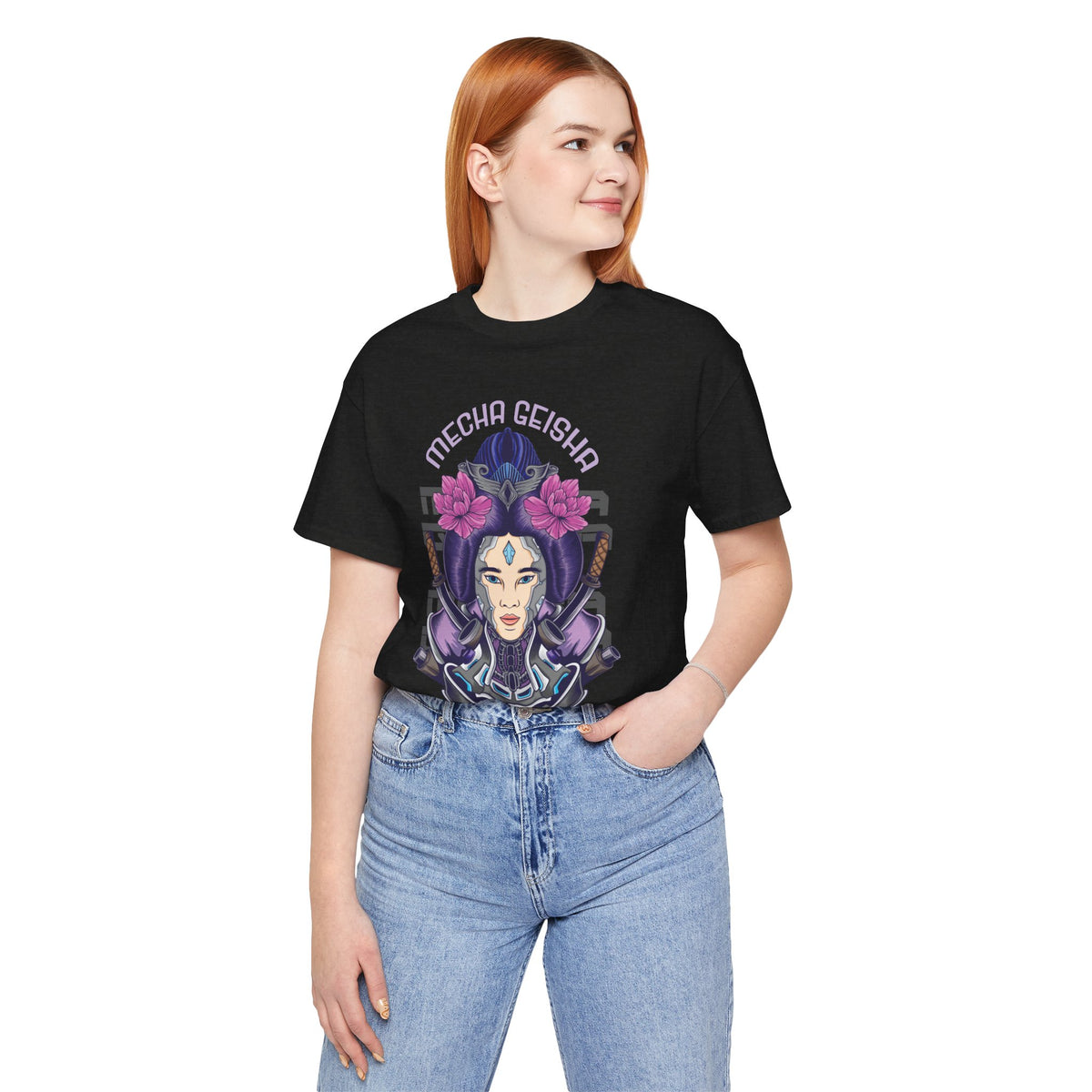 Mecha Geisha T-Shirt — Futuristic Asian-Inspired Graphic Tee