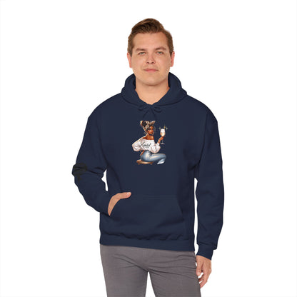 Cozy Chick Hoodie — Fashionable Woman Relaxing with Coffee Graphic Hooded Sweatshirt