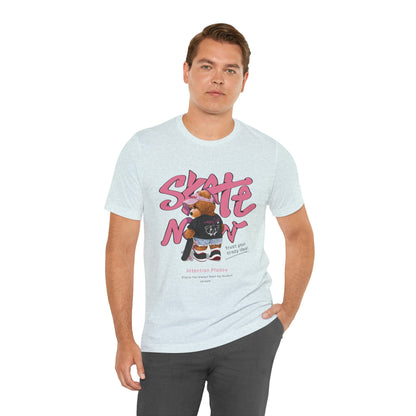 Skate Mom Bear Tee — Cute Pink Skateboard Graphic T-Shirt