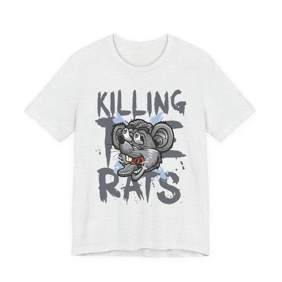 Killing Rats Graphic Tee – Edgy Cartoon Rat Skull Streetwear